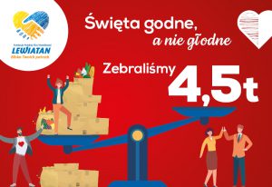 zebraliśmy 4,5 tony żywnosci