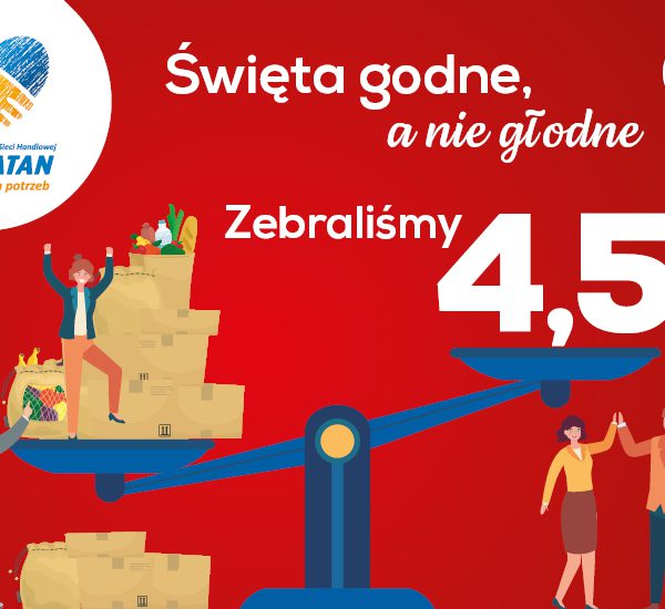 4,5 t żywności trafiło do potrzebujących rodzin